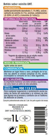 Batido Alipende 1l vainilla