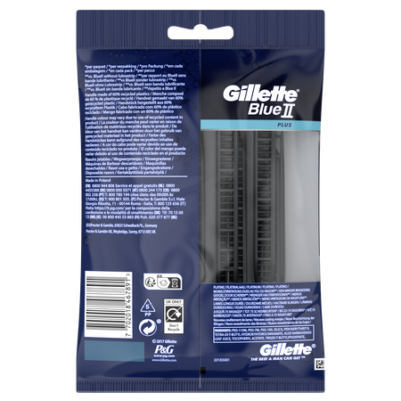 Máquina de afeitar desechable Gillette 15 uds Blue II Plus