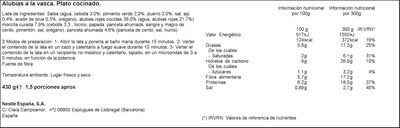 Alubia roja guisada a la vasca Litoral 435g