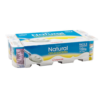 Yogur Alipende pack 8 natural azucarado