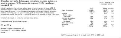 Chocolate con leche, caramelo y avellanas Milka 300g