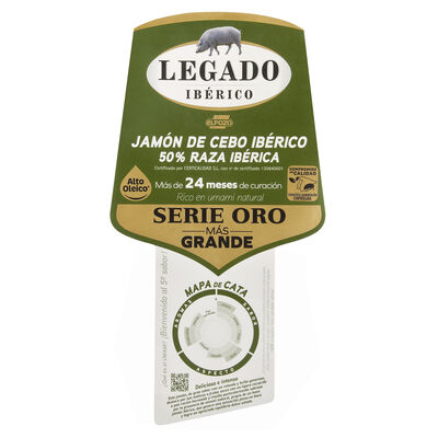 Jamón de cebo 50% raza ibérico Legado ibérico al corte