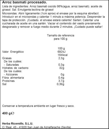 Arroz basmati Brillante p2 xl