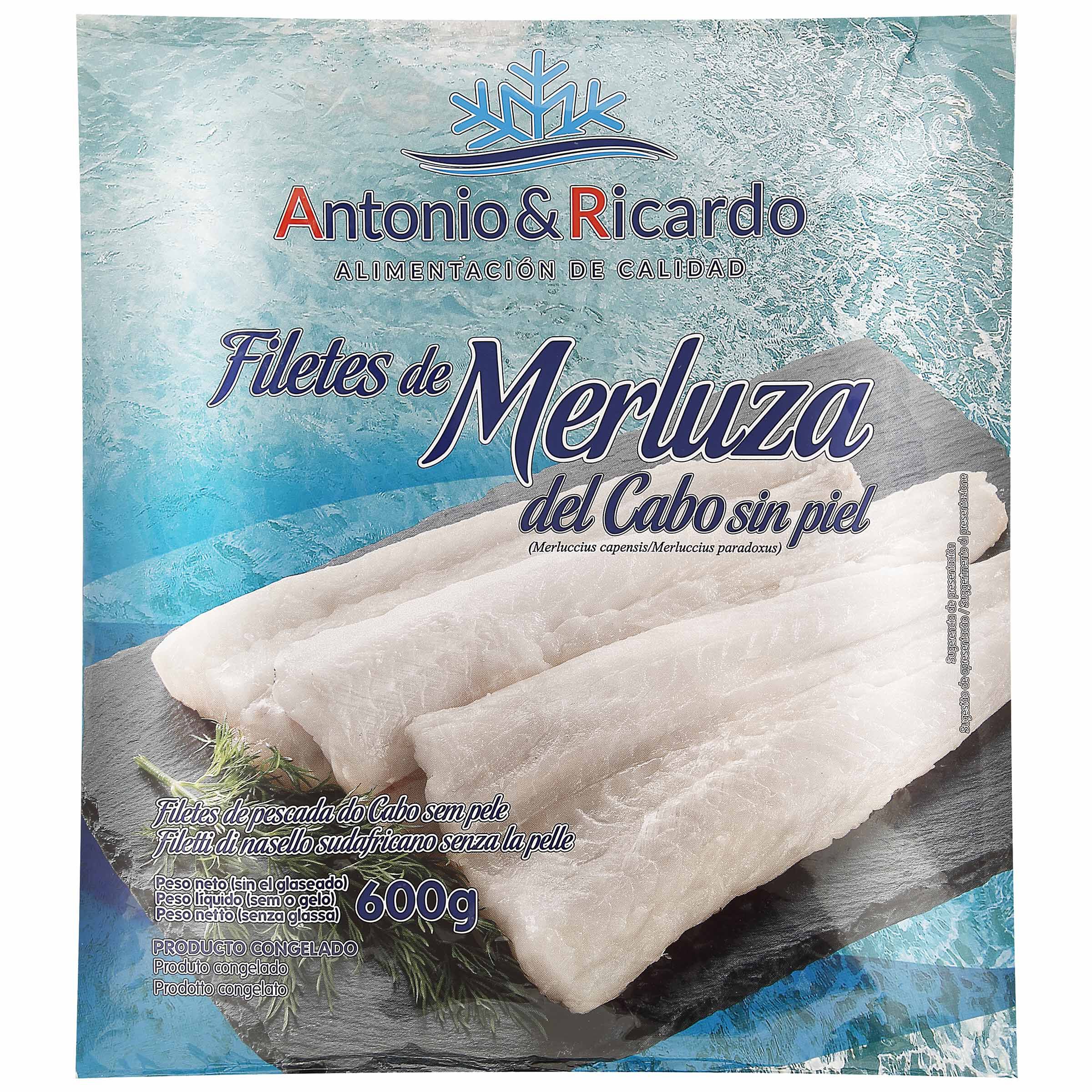 Filete de merluza Antonio&Ricardo sin piel Marca 600g