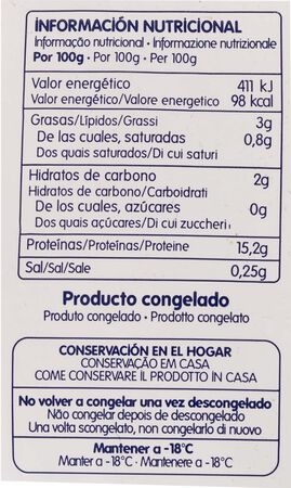 Filete de merluza del cabo A&R 540 gr sin piel