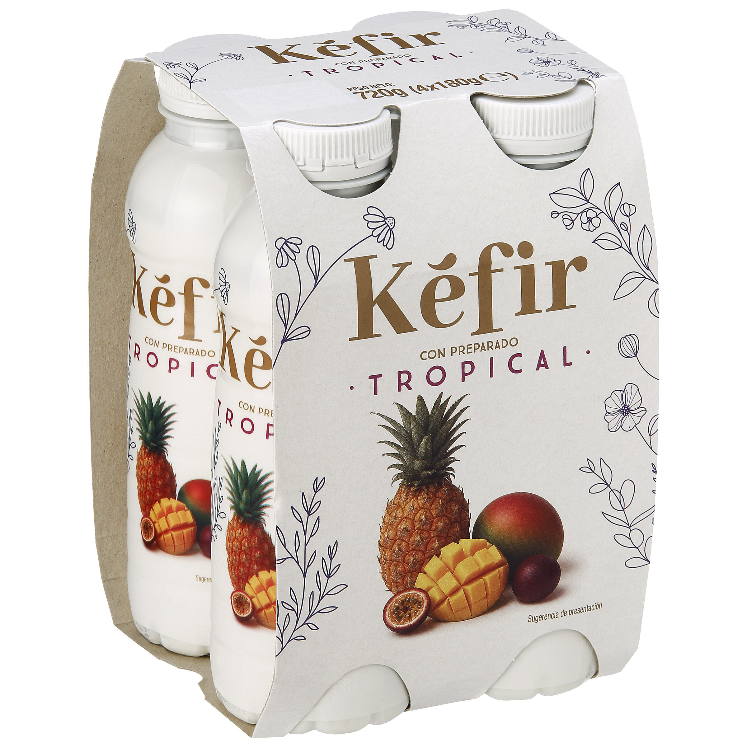 Kefir líquido tropical pack 4