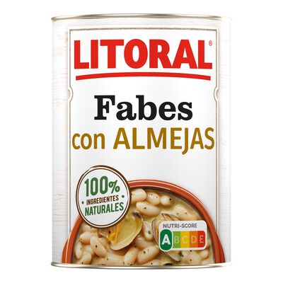 Fabes con almejas de las rias gallegas Litoral 440g