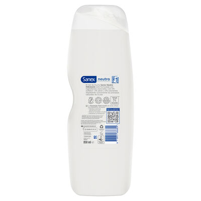 Gel de ducha Sanex neutro sin, hidratante, piel normal 850ml