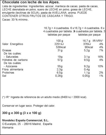 Chocolate con leche Milka 100g pack-3