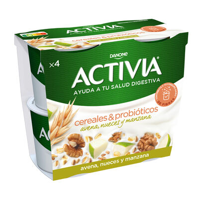 B&iacute;fidus Activia avena, manzana y nueces 115g