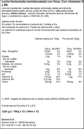 Actimel pack 12 sabor fresa