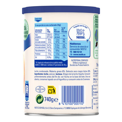 Leche condensada La Lechera bote 740g