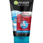 Gel exfoliante Garnier 150ml pure active 3 en 1 carb&oacute;n