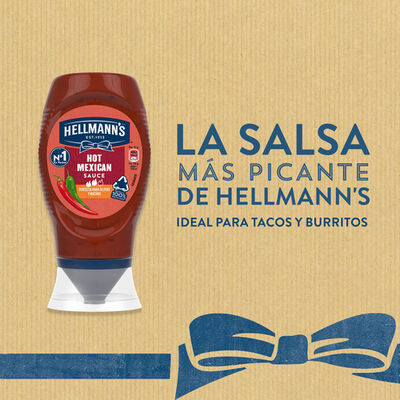 Salsa Hellmann'S 266g hot mexican con dosificador