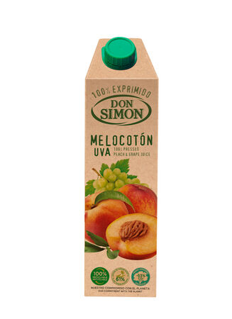 Zumo de melocot&oacute;n y uva 100% exprimido Don Sim&oacute;n 1l
