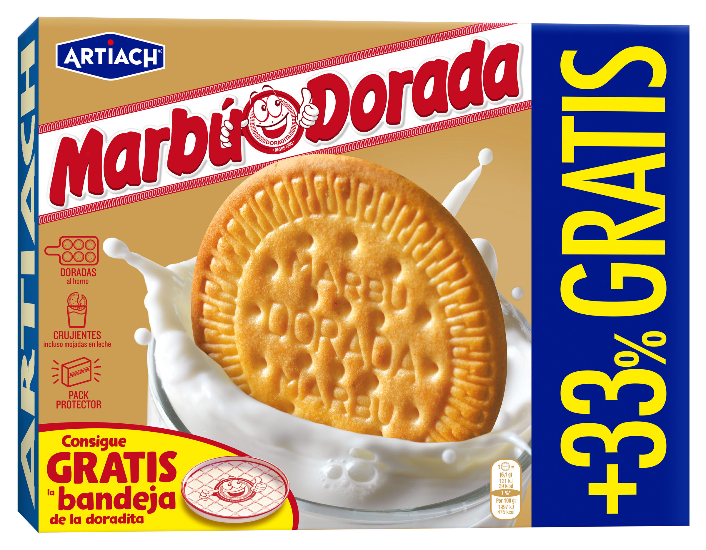 Galletas maría Marbú Dorada Artiach 600+200g