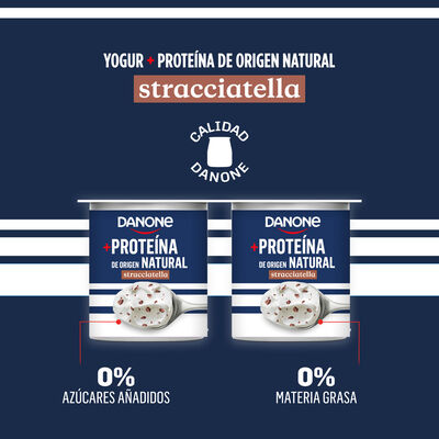 Yogur prote&iacute;nas Danone pack 4 stracciatella