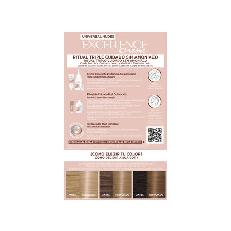Tinte de cabello L'Oréal Excellence Creme nº8u rubio claro universal