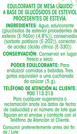 Edulcorante stevia liquido Alipende 150 ml