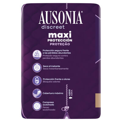 Compresa discreet Ausonia maxi confort 10 unidades
