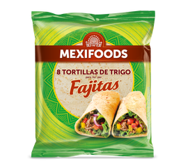 Tortillas trigo Mexifoods fajitas 8 uds 320g