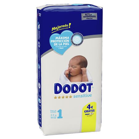 Dodot Sensitive talla 1 (2-5 kg) 28 uds. desde 11,46 €