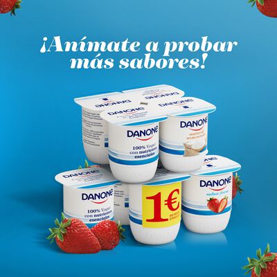 Yogur Danone pack 4 fresa