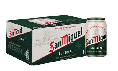 Cerveza rubia San Miguel Especial pack 12 latas 33cl