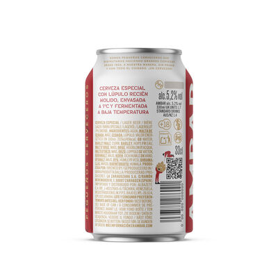 Cerveza Rubia Ambar Lata 33cl Especial