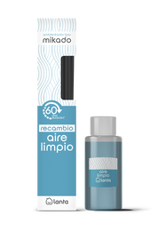 Ambientadores tipo mikado recambio Lanta 50ml aire limpio