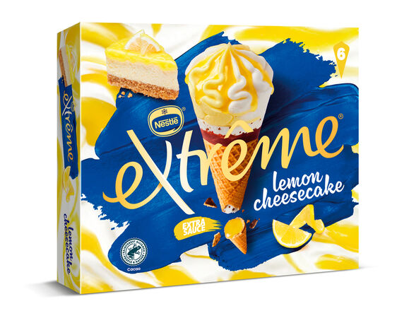 Helado cono extreme 6 uds lemon cheescake