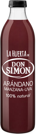 Zumo de arándanos manzana y uva refrigerado La Huerta 750ml