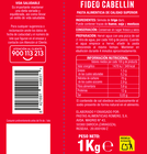 Fideo Alipende 1kg cabell&iacute;n