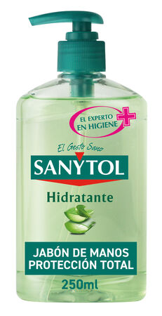 Jab&oacute;n manos Sanytol 250ml hidratante