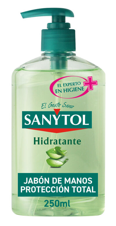 Jab&oacute;n manos Sanytol 250ml hidratante