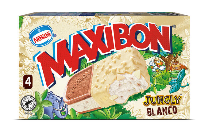 Helado Maxibon Nestle jungly blanco 4 uds