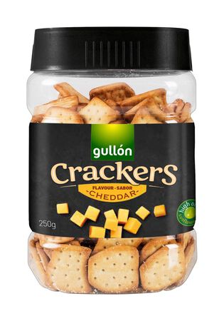 Galletas saladas crackers Gullón 250g sabor cheddar