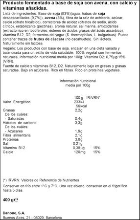 Postre Alpro Danone 400G Avena