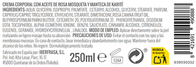 Crema corporal Bodyplus 250ml con aceite de rosa mosqueta