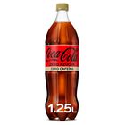 Refresco cola Coca-Cola botella 1,25l zero az&uacute;car zero cafe&iacute;na