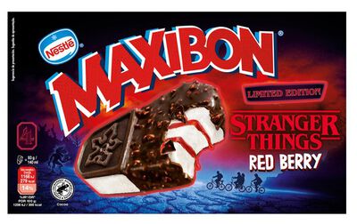 Helado maxibon edici&oacute;n limitada red berry Nestl&eacute; 4 unidades