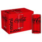 Refresco cola Coca-Cola mini lata 20cl pack 6 zero az&uacute;car