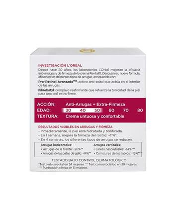 Crema facial de d&iacute;a L'Or&eacute;al revitalift 50ml hidratante antiarrugas