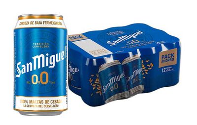 Cerveza sin alcohol con lim&oacute;n San Miguel 0,0% Radler 33cl