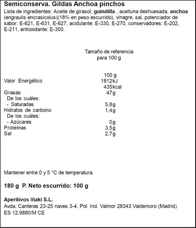 Gildas de anchoa Artei&ntilde;aki 100g