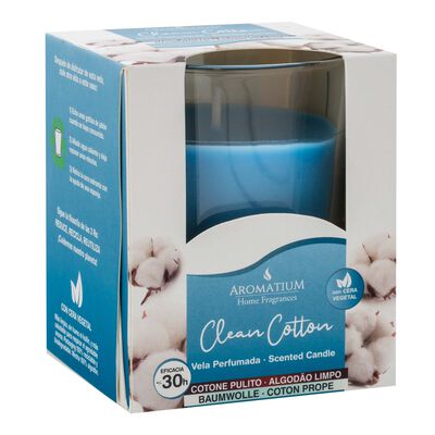 Vela vaso aromatium Martínez Morales 120g clean cotton