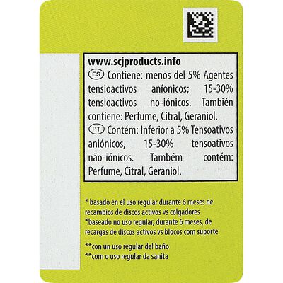 Desinfectante discos activos Pato recambio 2 unidades lima