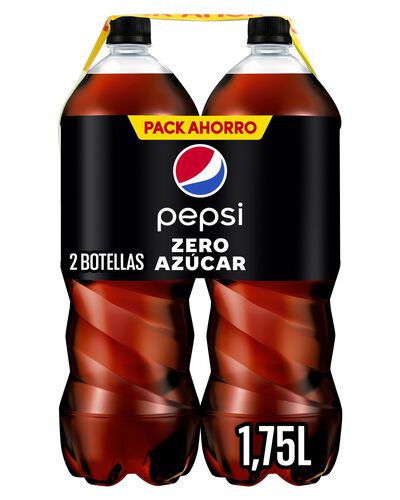 Refresco cola Pepsi zero botella 1,75l pack 2