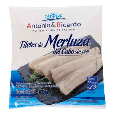 Filete de merluza del cabo A&R 540 gr sin piel