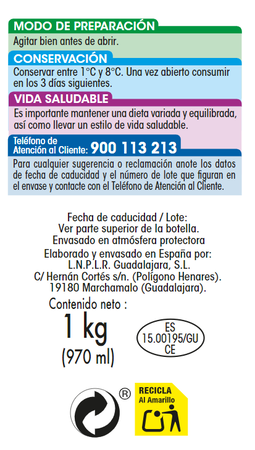 Yogur l&iacute;quido Alipende 1kg natural